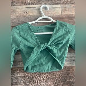 garage long sleeve cross top